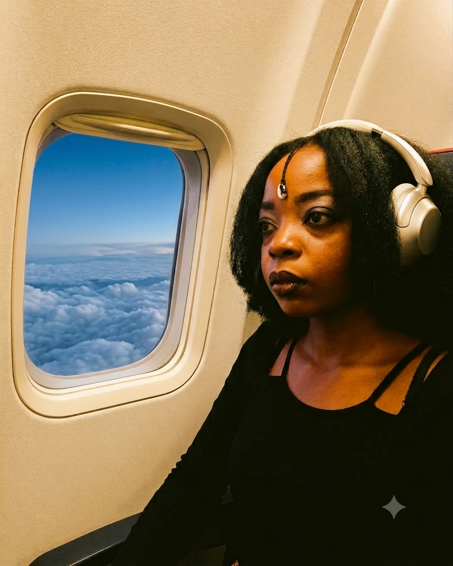 Nairobi professional wearing over-ear headphones on commute — BoomPop Pro ANC test