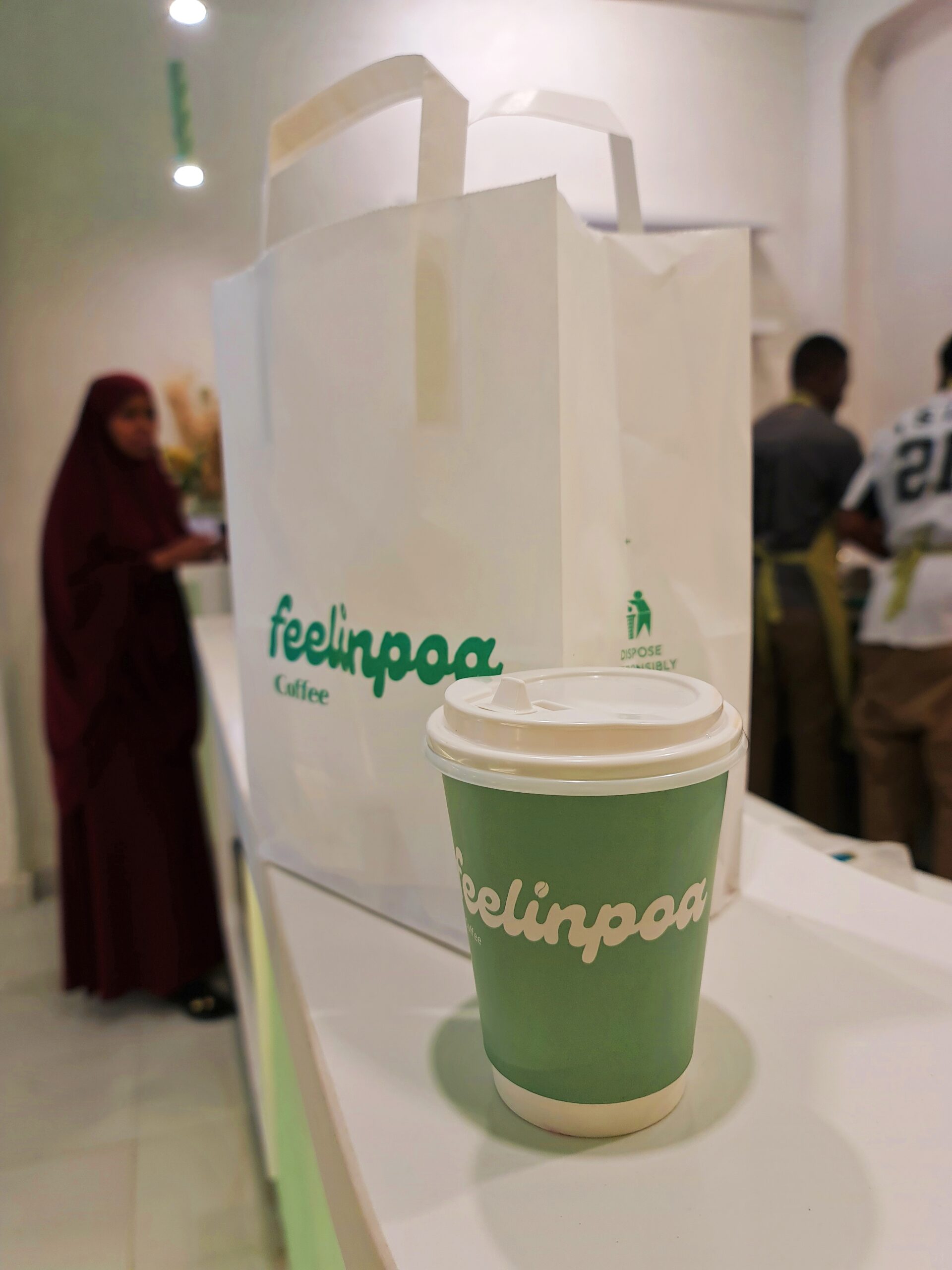 Feelinpoa matcha takeout cup, ready to go